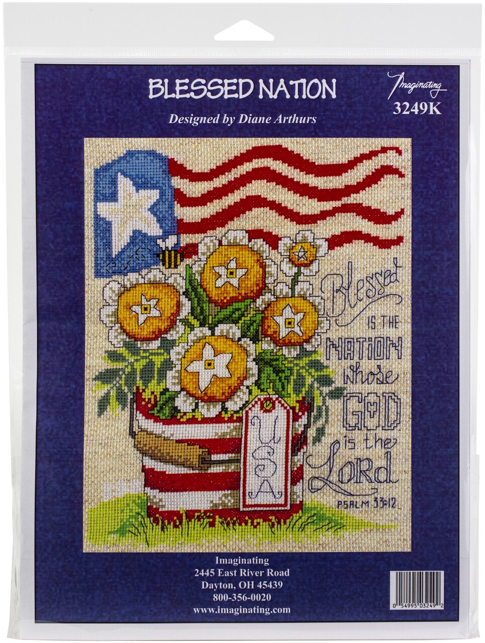 Imaginating Counted Cross Stitch Kit 7.6"X9.6"-Blessed Nation (14 Count)
